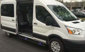 Ford Transit Running Boards - Driver and Passenger Side - AMP Research - Plug-N-Play System - Black - `20-`21